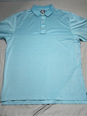 FootJoy Men's Large Sky Blue Performance Golf Polo